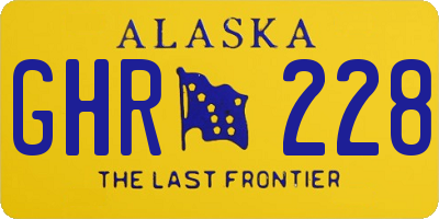 AK license plate GHR228
