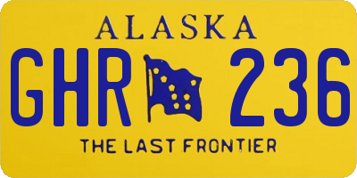 AK license plate GHR236