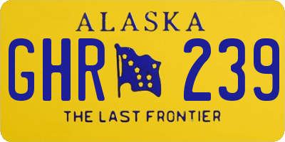 AK license plate GHR239