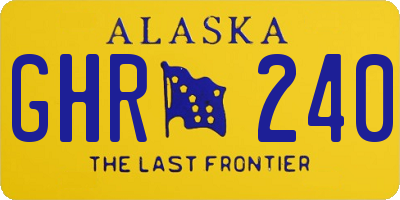 AK license plate GHR240