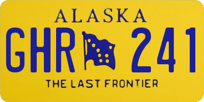 AK license plate GHR241