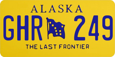AK license plate GHR249