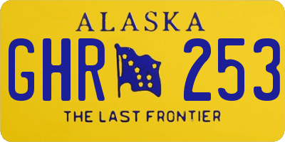 AK license plate GHR253
