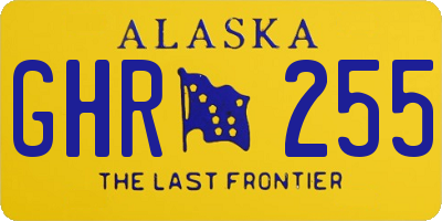 AK license plate GHR255