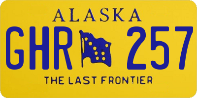 AK license plate GHR257