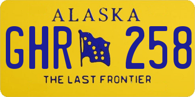 AK license plate GHR258