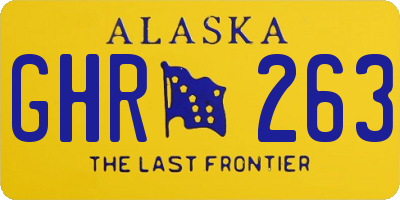 AK license plate GHR263