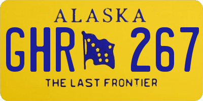 AK license plate GHR267
