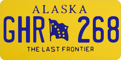 AK license plate GHR268