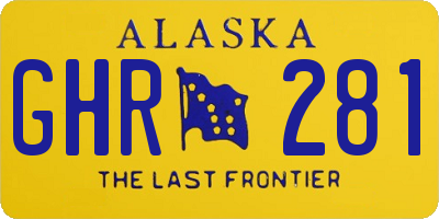AK license plate GHR281