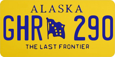 AK license plate GHR290