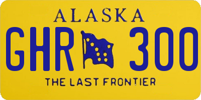 AK license plate GHR300
