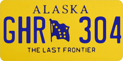 AK license plate GHR304