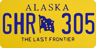 AK license plate GHR305