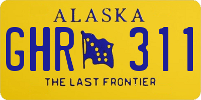 AK license plate GHR311