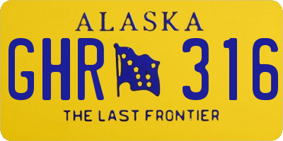 AK license plate GHR316