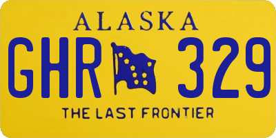 AK license plate GHR329