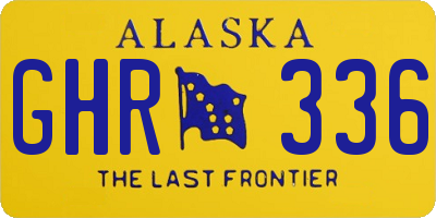 AK license plate GHR336