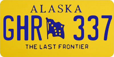 AK license plate GHR337