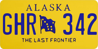AK license plate GHR342