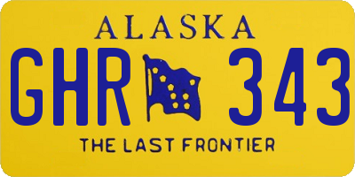 AK license plate GHR343