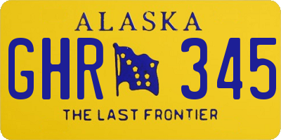 AK license plate GHR345