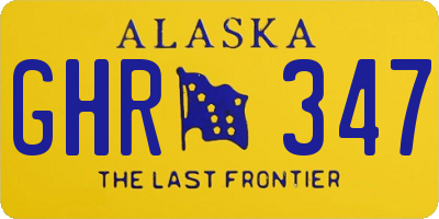 AK license plate GHR347