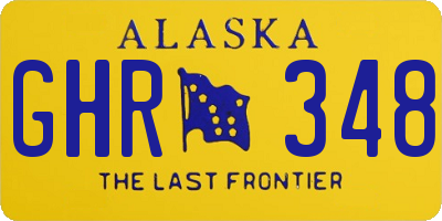 AK license plate GHR348