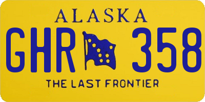 AK license plate GHR358