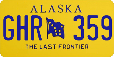 AK license plate GHR359