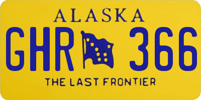 AK license plate GHR366