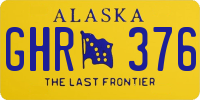 AK license plate GHR376