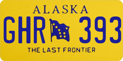 AK license plate GHR393