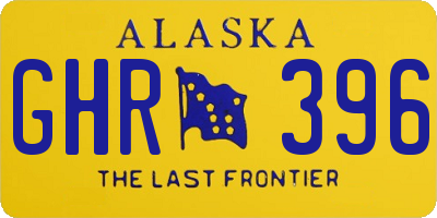 AK license plate GHR396