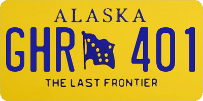AK license plate GHR401