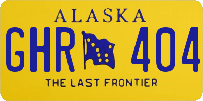AK license plate GHR404
