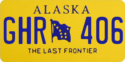 AK license plate GHR406