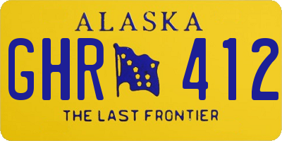 AK license plate GHR412