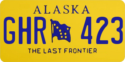 AK license plate GHR423