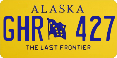 AK license plate GHR427