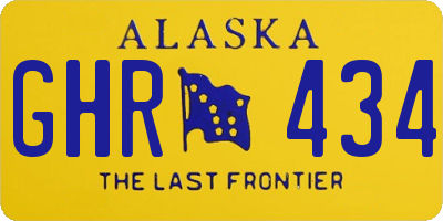 AK license plate GHR434