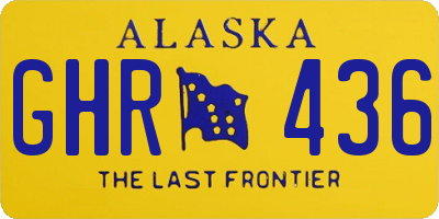 AK license plate GHR436