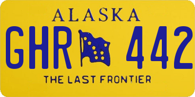 AK license plate GHR442