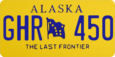AK license plate GHR450