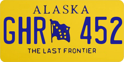 AK license plate GHR452