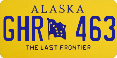 AK license plate GHR463