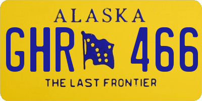 AK license plate GHR466