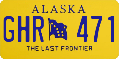AK license plate GHR471