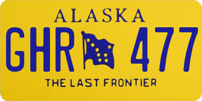 AK license plate GHR477