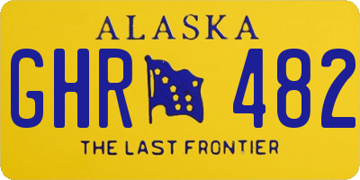 AK license plate GHR482